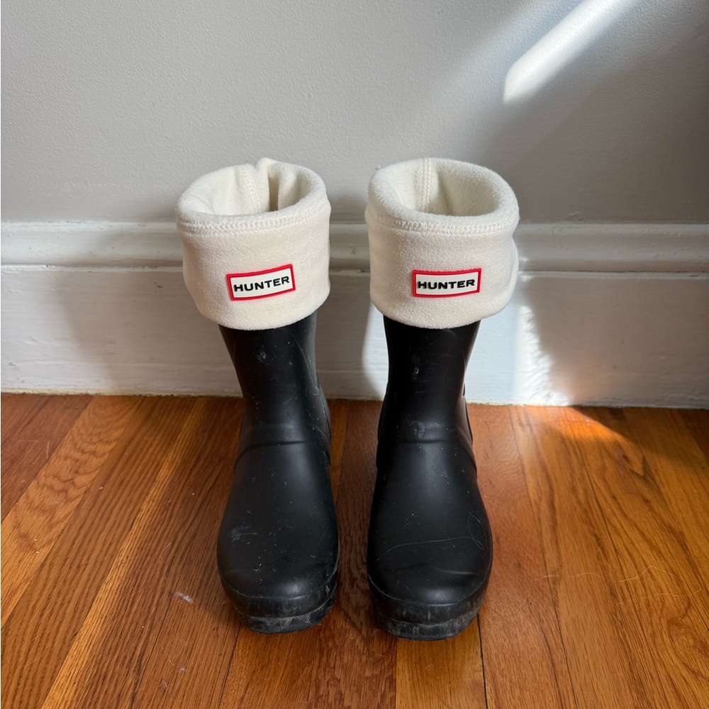 hunter boots with fleece insert